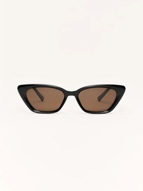 Z SUPPLY - STAYCATION POLARIZED SUNGLASSES POLISHED BLACK BROWN NWT